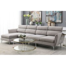 Esher L-Shape  Convertible Sectional Sofa Couch in Flannel Fabric - £949.40 GBP