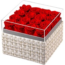 Preserved Roses That Last A Year 16-Piece Eternal Roses In A Box Gift Fo... - $84.99