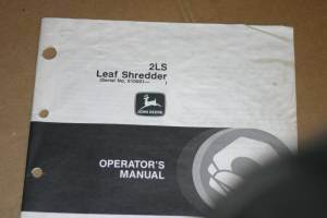JD John Deere 2LS Leaf Shredder Operators Manual - $24.95
