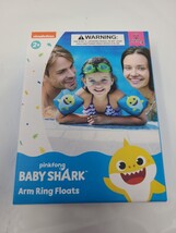 Pinkfong Baby Shark Inflatable Blue Arm Ring Floats for Swimming Ages 2+ - $6.76