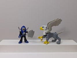 Imaginext Black Blue Moon Knight Castle figure  Armor Mask shield Phoenix - $12.86