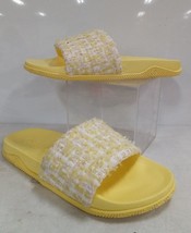 GUESS Women&#39;s Sandals - Slide Sandal Flip Flop Slipper Yellow - Size 8 | 9005 AW - £13.23 GBP