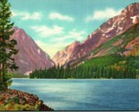 Grand Teton National Park Wyoming WY Leigh Lake Mt Moran UNP Vinen Postc... - $3.91