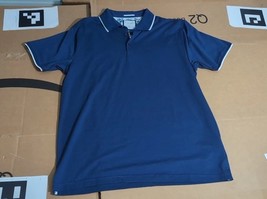 Denim and Flower Ricky Singh Mens Navy Blue Shirt Large Subtle Floral An... - $10.89