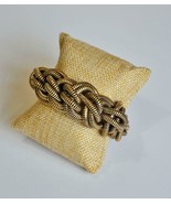 NEW J.Crew Braided Brass Rope Gold Tone Snake Chain Link Bracelet - $19.99