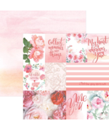 Valentine Rose Garden Tags Double Sided 12x12&quot; Scrapbook Paper - Single ... - $22.81 MXN