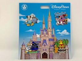 Disney Parks Mickey Mouse and Friends Four Lands Pin Set Fantasyland Donald DL  - £15.86 GBP