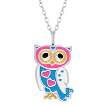 Owl 925 Sterling Silver Necklace - £14.78 GBP