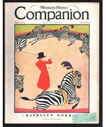 Woman&#39;s Home Companion 4/1933-Zebras cover by Ugo Mochi-Pulp fiction-vin... - $88.27