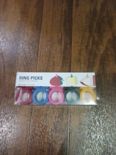 Party Favor Ring Pics Appetizer Sanitary Cutlery No More Nasty Fingers A... - $9.89