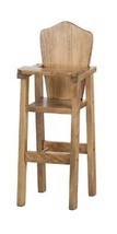DOLL HIGH CHAIR - 12&quot; to 18&quot; Dolls Booster Seat &amp; Tray American Amish Ha... - £131.97 GBP