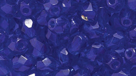 4mm Cobalt Blue Faceted Round Fire Polished Czech Glass Beads 100 Preciosa - £2.33 GBP