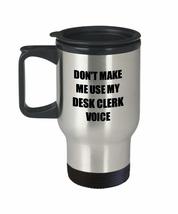 Desk Clerk Travel Mug Coworker Gift Idea Funny Gag For Job Coffee Tea 14oz Commu - £17.84 GBP