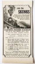 1969 California Western Railroad Advertisement Vintage Skunks Train Ride... - $370.74 MXN 1969 California Western Railroad Advertisement Vintage Skunks Train Ride... - $370.74 MXN