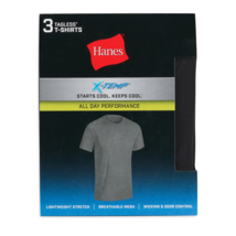 Hanes X-Temp® Men&#39;s Breathable Mesh Crewneck Undershirt Dyed 3-Pack Size... - $24.74