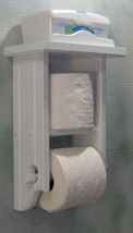 Toilet paper holder white shelf and second roll shelf - £50.03 GBP