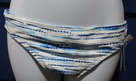 La Blanca womens Hipster Bikini swimsuit bottom blue Tonal/tidal stripe 8 - £15.57 GBP