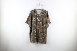 Vintage Mens Size 2XL XXL Distressed Mossy Oak Camouflage Short Sleeve T-Shirt - £23.37 GBP