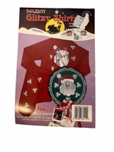 Holiday Christmas Glitzy Shirts Iron On Santa Claus What’s New Ltd 1993 Sealed - £9.14 GBP