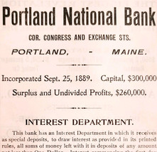1906 Portland National Bank Advertisement Banking Interest Department E17H - $465.81 MXN