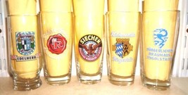 5 Vintage Multiple Varieties-1 Authentic German Beer Glasses - £15.80 GBP