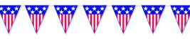 Spirit Of America Pennant Banner Party Accessory (1 count) (1/Pkg) - £50.86 GBP