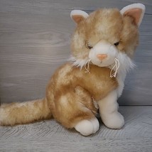 Dan Dee Cat Sitting Position Collectors Choice Realistic Brown White 10&quot; Plush - £5.87 GBP