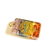 Seven Chakra Orgone Pendent with 7 Natural Gemstone - £6.25 GBP