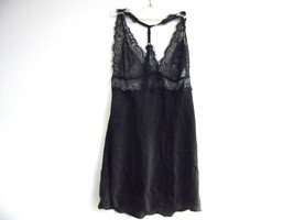 Adore Me Women&#39;s Soft Cozy Sleepwear Slip 07310 Black Size Medium - £7.56 GBP