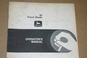 JD John Deere 56 Front blade Operators Manual - $24.95
