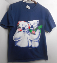 Vtg Coca Cola Polar Bear Screen Print Hanes Beefy T-Shirt Single Stitch READ &#39;94 - £27.17 GBP