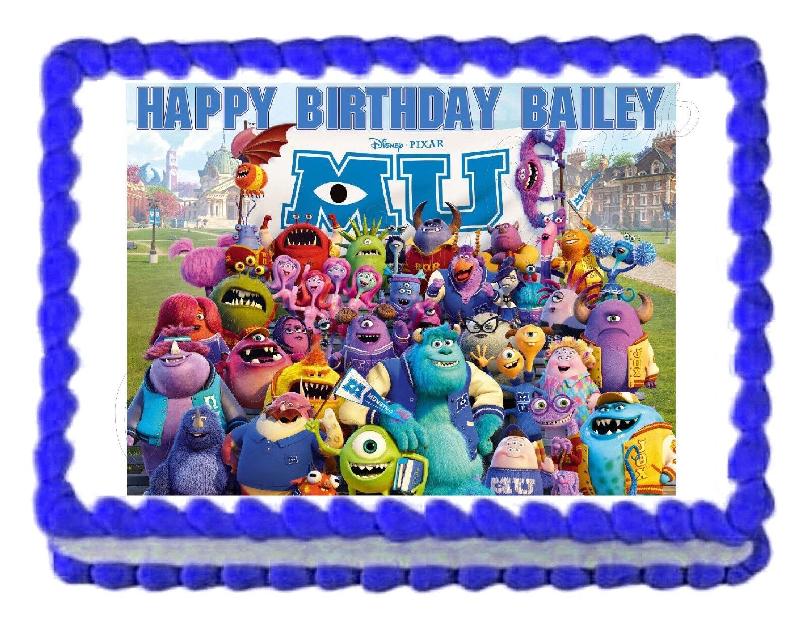 Primary image for Monsters Inc. Monsters University edible cake image decoration party cake topper