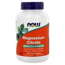 NOW Foods Magnesium Citrate, 120 Vegetarian Capsules - $13.65