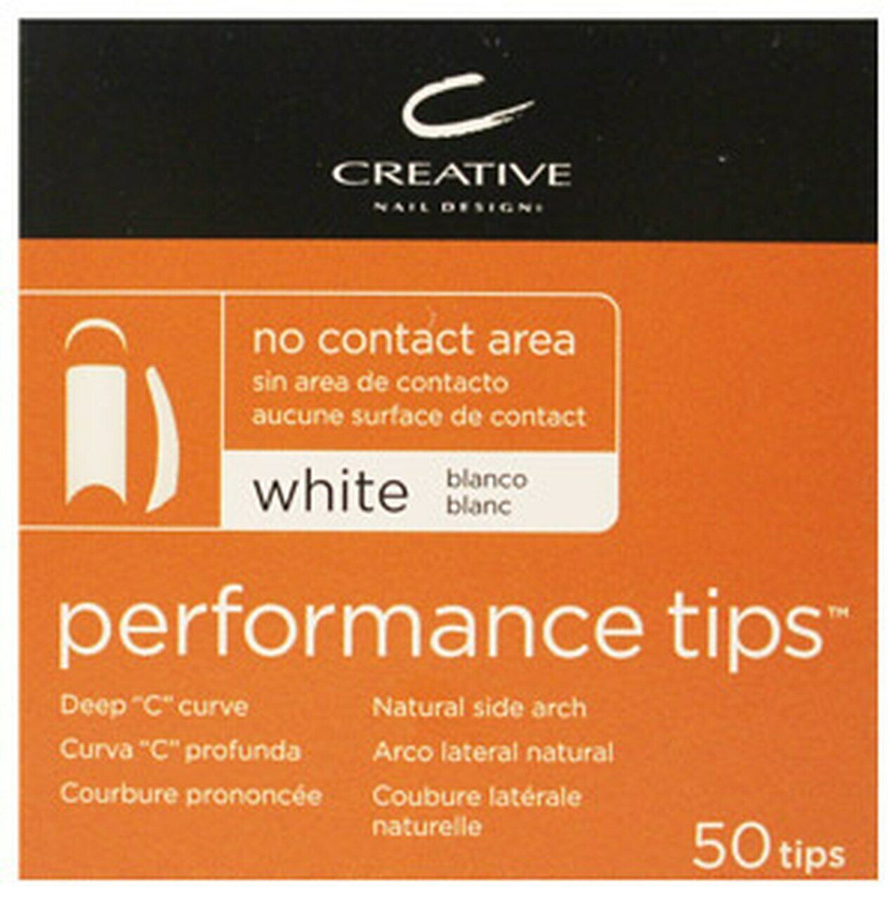 CND Performance Tips for Acrylic UV Gel, Nail Size 1-10 White or Natural 50 Pack - $9.99