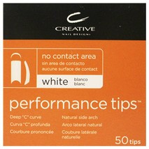 CND Performance Tips for Acrylic UV Gel, Nail Size 1-10 White or Natural 50 Pack - £7.94 GBP