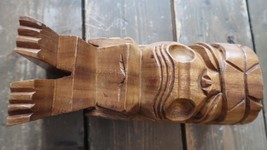 Vintage 1950s Hawaiian TIKI Wood Carved Statue 10&quot; - £80.92 GBP