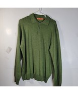 Mens Sette Ponti 100% Merino Wool Green Sweater Small hole/snag Size XL - £15.25 GBP