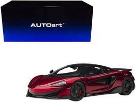 Mclaren 600LT Vermillion Red and Carbon 1/18 Model Car by Autoart - $258.99
