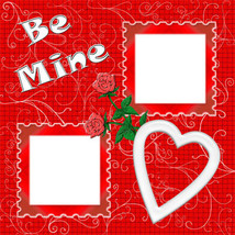 Valentine 2 ~ Digital Scrapbooking Quick Page Layout - $3.00