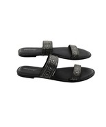 West Loop Women’s Black Double Band Cushioned Insole Sandals Size L 9/10 - $13.75