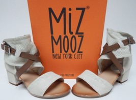 Miz Mooz Bradley Sz EU 37 W WIDE (US 6.5-7) Womens Leather Strappy Sandals Linen - $64.34