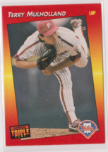 Terry Mulholland Phillies Pitcher 1992 Donruss Triple Play Card # 11 Near Mint - £1.24 GBP