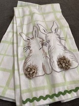 Tabitha Webb Easter Bunny Rabbit Embroidered Towels 20 X28   New Kitchen... - $18.99
