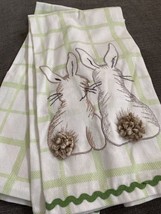 Tabitha Webb Easter Bunny Rabbit Embroidered Towels 20 X28   New Kitchen... - £14.68 GBP