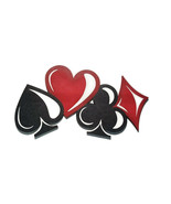 Red black card suits wood wall art, card suits sculpture, poker wall art... - €108,71 EUR