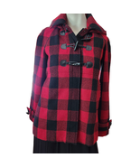 American Rag Wool Blend Winter Coat Junior SzSmall Buffalo Plaid Toggle ... - £19.79 GBP