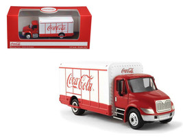 Coca-Cola Beverage Truck Red &amp; White 1/87 Diecast Model Motorcity Classics - £21.34 GBP