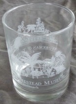 Beautiful Etched Glass Old Fashioned Tumbler - Workman &amp; Temple Museum - VGC - £9.48 GBP