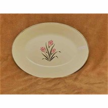 Vintage W. S. George China Rare Pink Crocus Pattern 11.25&quot; Oval Serving Platter - £13.28 GBP