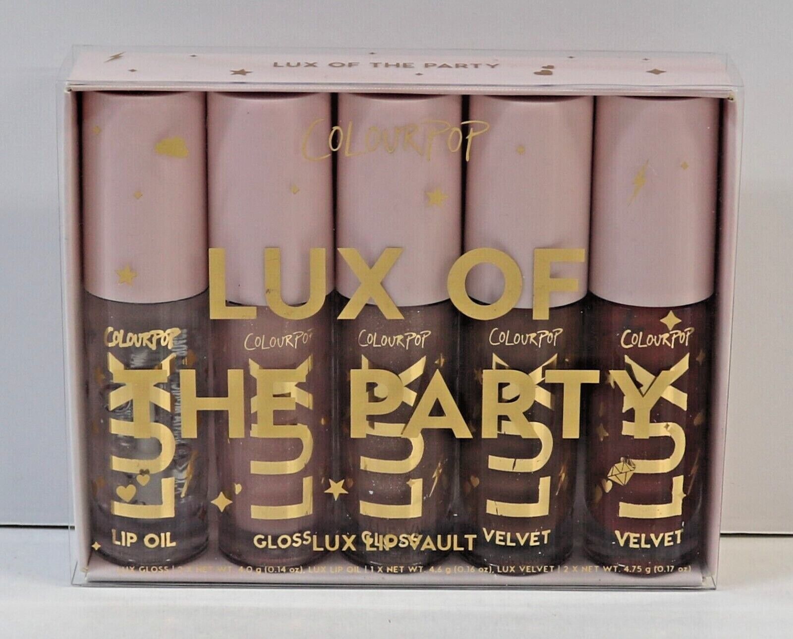 5 pc Set Colourpop LUX OF THE PARTY Lux Lip Vault Kit Brand-New Free Shipping! - $29.75